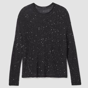 Eileen Fisher Superfine Merino Wool Sequins Sweater Size Large